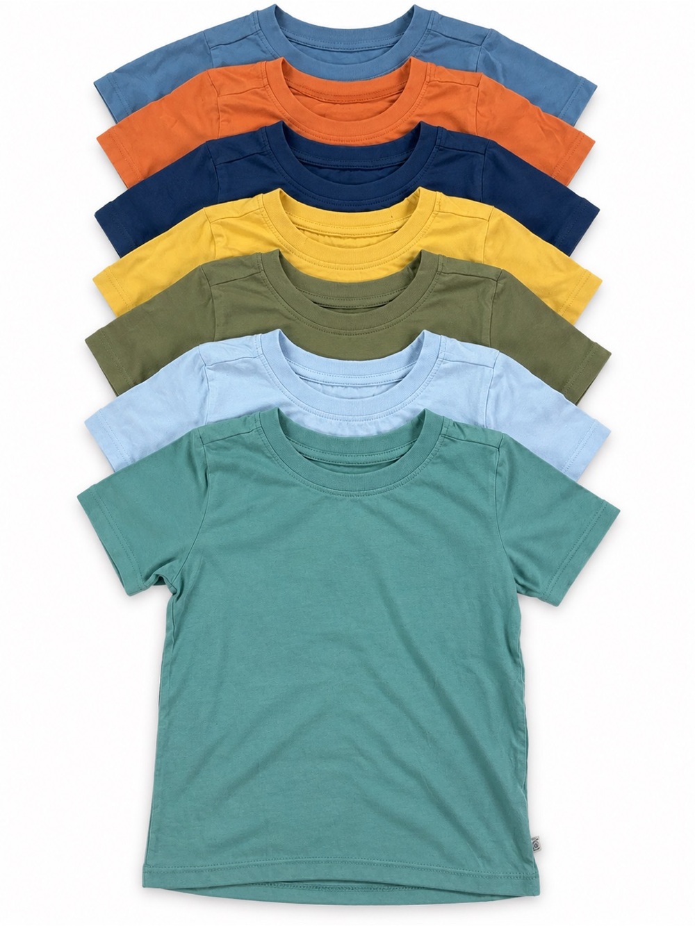 Honest Baby 5T Organic Cotton T-Shirts Lot of 7 Solid Colors